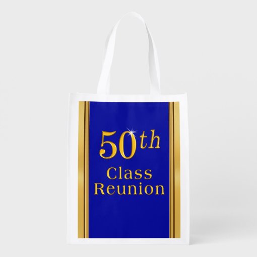 Gift Ideas for 50th Class Reunion Celebration Grocery Bag Zazzle