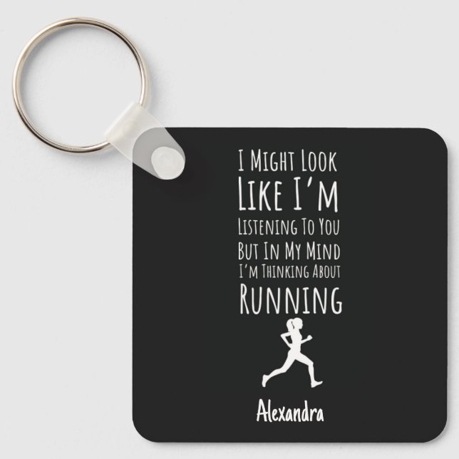 Gift Ideas For Female Runners Funny Personalized Keychain (Front)