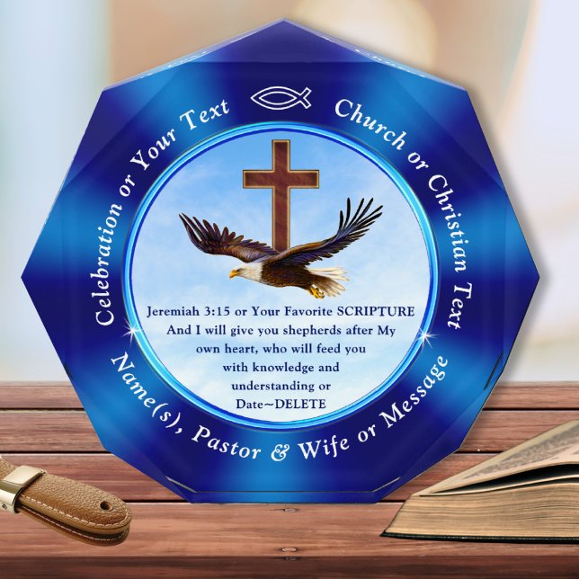 Gift Ideas for Pastor Appreciation, Personalized (Personalized pastor appreciation gifts. Clergy appreciation gift ideas. Church anniversary gift idea)