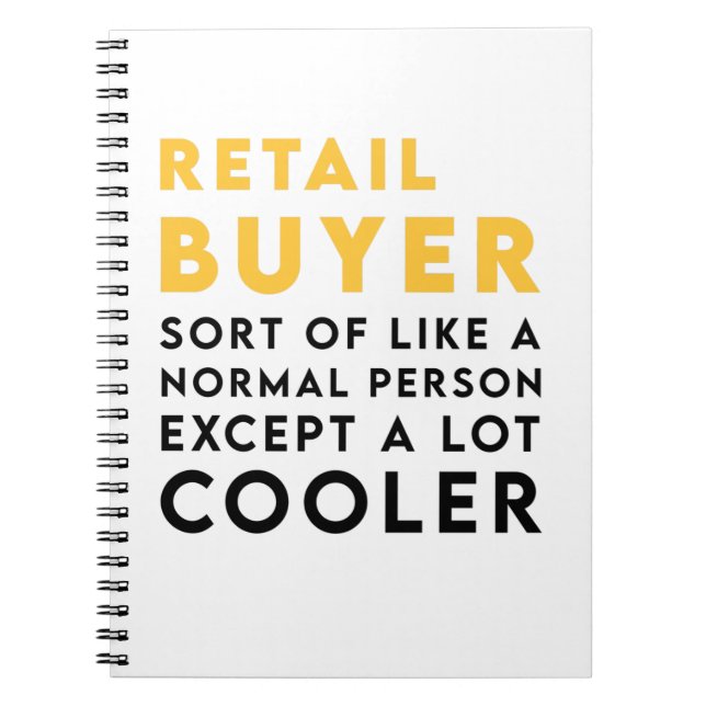 gift ideas for Woman or man Retail buyer Notebook (Front)