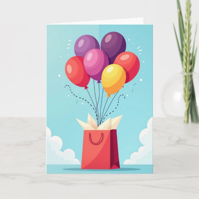 Gift Illustration Birthday Card (Front)