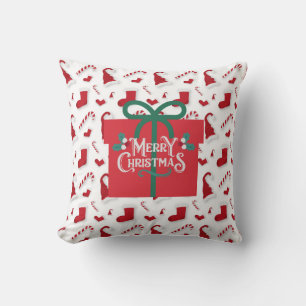 gift in christmas throw pillow