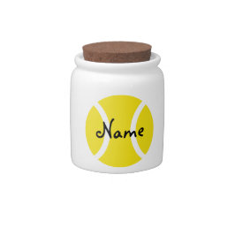 Gift jar with yellow tennis ball design for player