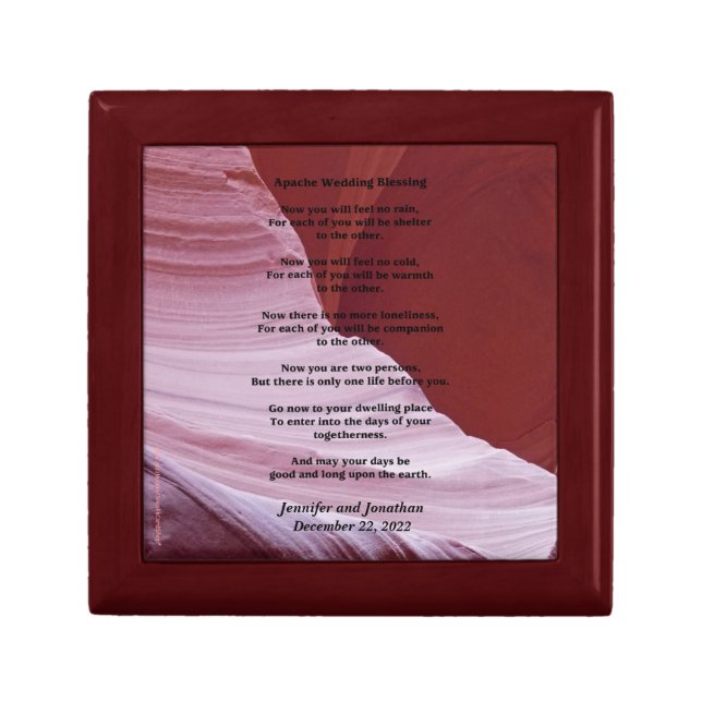 Gift/Jewelry Box, Apache Wedding Blessing Canyon Jewelry Box (Front)