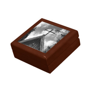 Gift/Jewelry Box, Old Church Black & White Gift Box