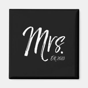 Gift Just Married Anniversary Idea Wedding Mrs. Es Magnet