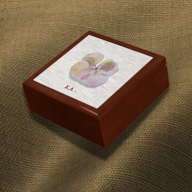Gift Keepsake Floral Trinket Box with Monogram (Creator Uploaded)