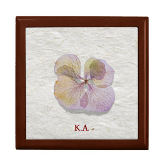 Gift Keepsake Floral Trinket Box with Monogram