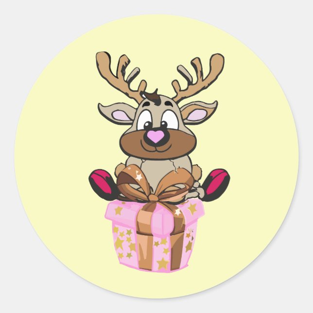 gift label Rentier (Front)