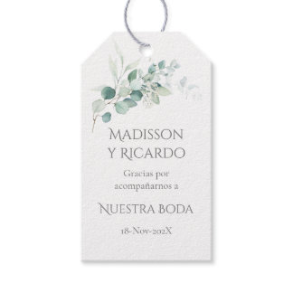 gift label Wedding gift tag in Span