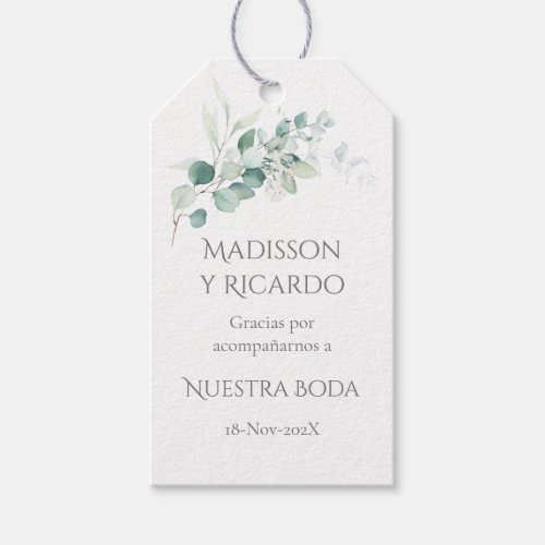 gift label Wedding gift tag in Span