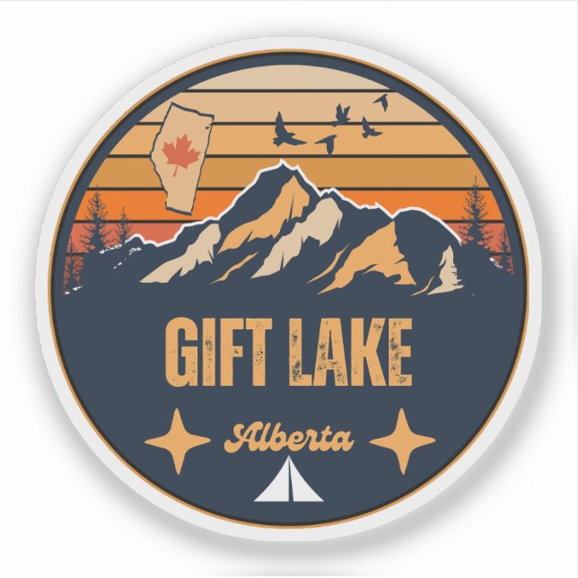 Gift Lake, Alberta Sticker (Front)