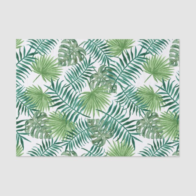 Gift Leaf, plant, palm, green, natural background Tissue Paper (Front)