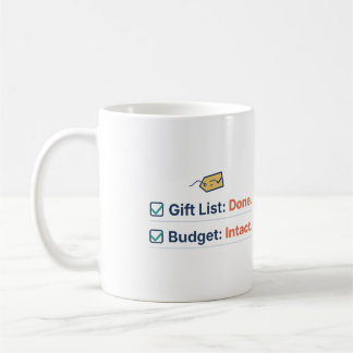Gift List Done Budget Intact Christmas Planner Mug