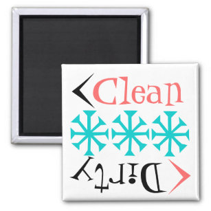 Gift Magnet Retro Tumblers Clean Dirty Dish washer