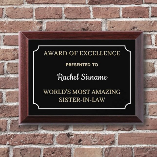 Gift! Most Amazing Sister in law Plaque (Creator Uploaded)
