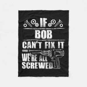 Gift Name Fix It Funny Birthday Personalized Dad I Fleece Blanket