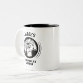 Gift Name Personalized Funny Gaming Geek Birthday Two-Tone Coffee Mug (Front Left)