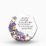gift of appreciation<br><div class="desc">Beautiful words of appreciation and thanks for anyone who means a great deal to you or has done something wonderful for you. Especially appropriate for teachers, mentors, counselors, nurses and those who make the most difference in our lives. Flower arrangement highlights pansies but also includes asters, larkspur, delphinium, narcissus, scented...</div>