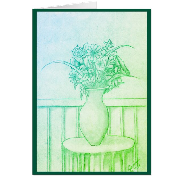 Gift of Flowers - Green Cards (Front)