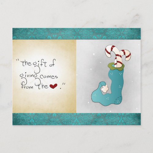 Gift of giving CardTagPost Card