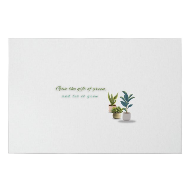 Gift of Green Faux Canvas Print (Front)
