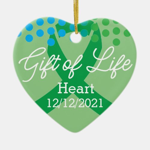 Gift of LIfe Transplant Customizable Ornament 