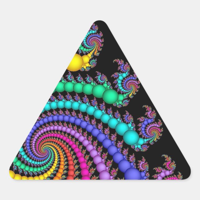 Gift of Pearls Rainbow Gay Pride Triangle Sticker (Front)