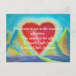 Gift of prayer postcard