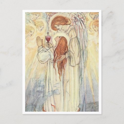 Gift of the Angel Vintage Illustration  Postcard