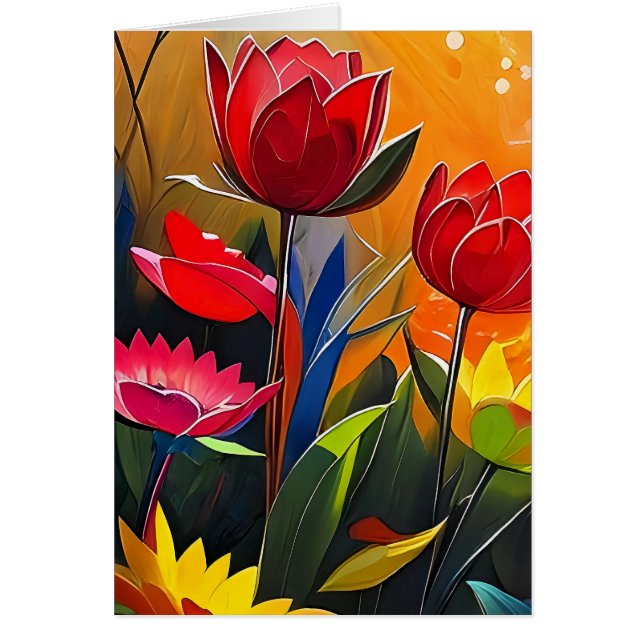 Gift of thought with flowers cards (Front)