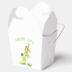 Gift or Favor Boxes with Lemons Cocktail