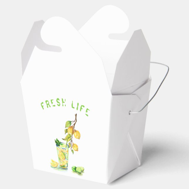 Gift or Favor Boxes with Lemons Cocktail (Opened)