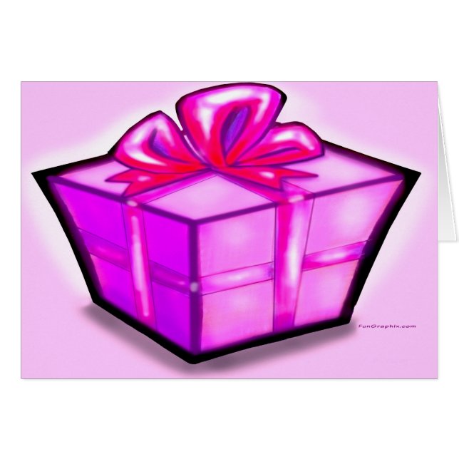 Gift Package Pink Cards (Front Horizontal)