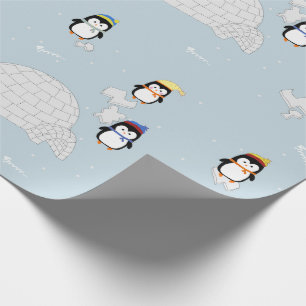 gift paper penguins