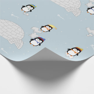 gift paper penguins