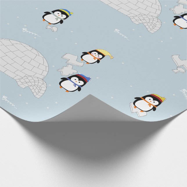 gift paper penguins (Corner)