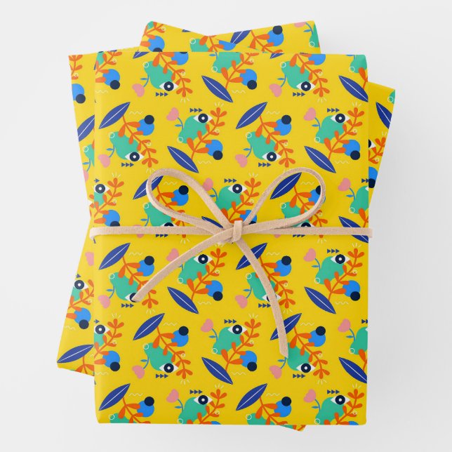 Gift paper printed with joy (In situ)
