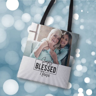 Gift! Personalized "Simply Blessed" Faith Based  T Tote Bag