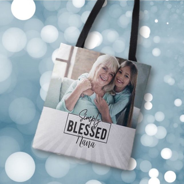 Gift! Personalized "Simply Blessed" Faith Based  T Tote Bag (Creator Uploaded)