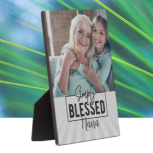 Gift! Personalized "Simply Blessed" Photo Plaque