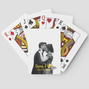 Gift Personalized Wedding Photo Poker Cards