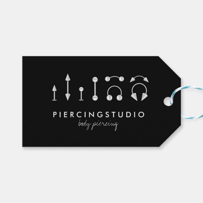 Gift Piercing Tattoo Studio Black Tags