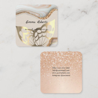 Gift Pink and White Glitter Modern Business card