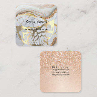 Gift Pink and White Glitter Modern Business card