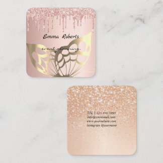 Gift Pink and White Glitter Modern Business card