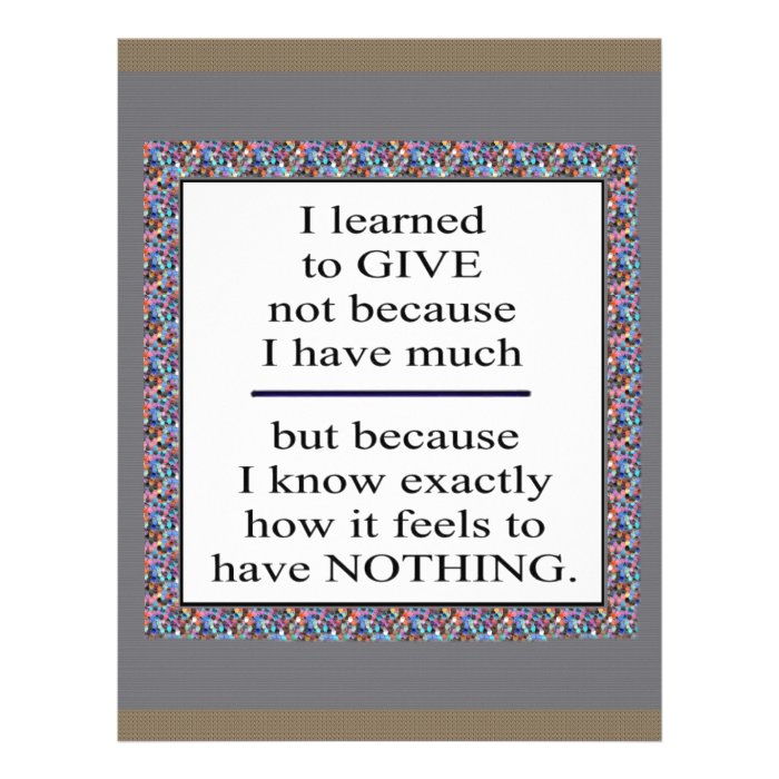 GIFT Positive Wisdom   Encourage giving for causes Personalized Letterhead