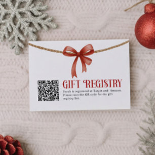 Gift QR Code Registry Card