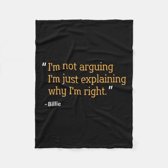 Gift Quote Funny Birthday Personalized Name Idea  Fleece Blanket (Front)