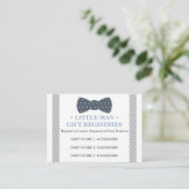 Gift Registry Card, Little Man, Bow Tie Enclosure Card (Standing Front)